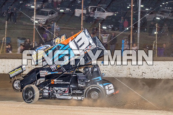 sprintcar 13 T13 Chris Gallagher - 4 - Hobart - 30th Oct 2015-10