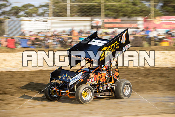 sprintcar 4 t4 Gerry Hoekstra - 15 - Latrobe - 16th Jan 2016