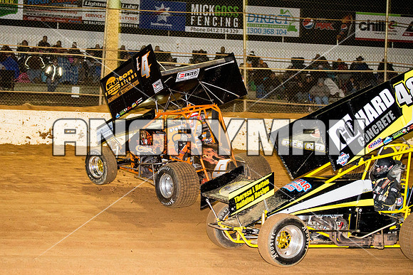 sprintcar 4 t4 Gerry Hoekstra - 21 - Carrick - 20th Feb 2016-16