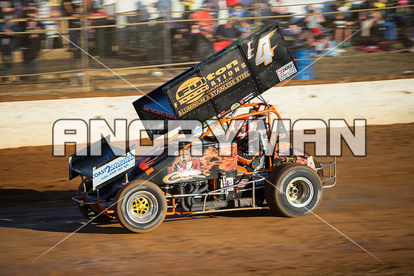 sprintcar 4 t4 Gerry Hoekstra - 21 - Carrick - 20th Feb 2016-5