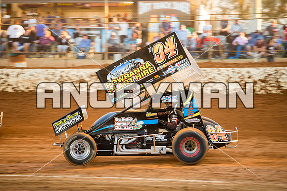 sprintcar 34 t34 Brad Whitchurch - 21 - Carrick - 20th Feb 2016-5