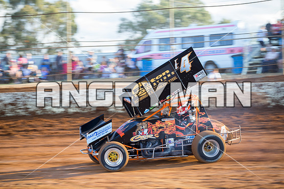 sprintcar 4 t4 Gerry Hoekstra - 21 - Carrick - 20th Feb 2016