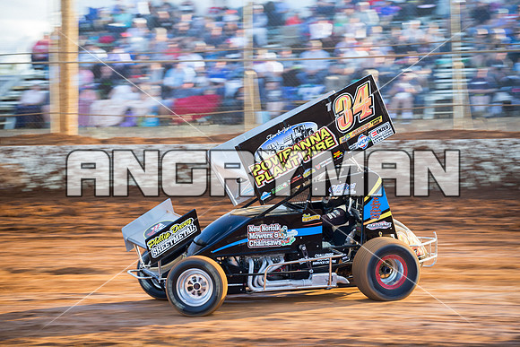 sprintcar 34 t34 Brad Whitchurch - 21 - Carrick - 20th Feb 2016