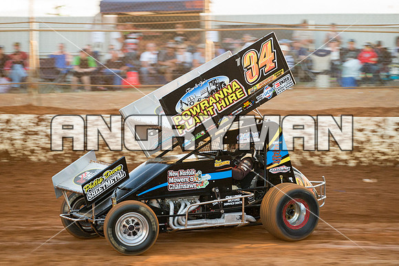 sprintcar 34 t34 Brad Whitchurch - 21 - Carrick - 20th Feb 2016-3