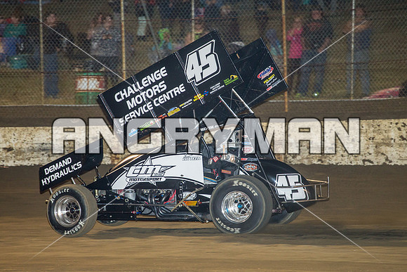 sprintcar 45 t45 Kurt Luttrell - 7 - Hobart - 22nd Nov 2014-10