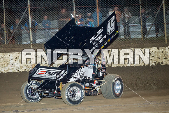 sprintcar 45 t45 Kurt Luttrell - 7 - Hobart - 22nd Nov 2014-9