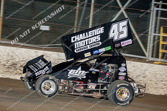 sprintcar 45 t45 kurt luttrell - 25 - Hobart - 16th Feb 2013-13
