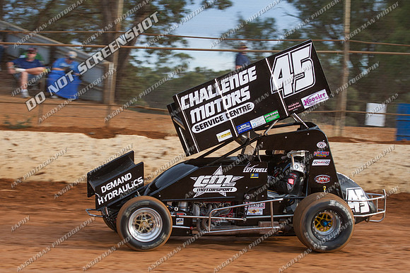 sprintcar 45 t45 kurt luttrell - 29 - Carrick - 9th March 2013