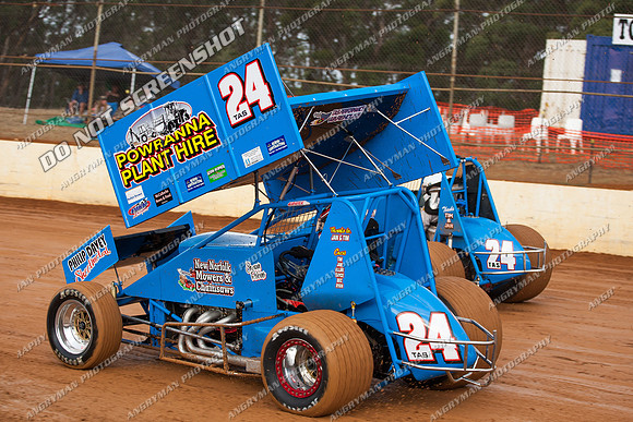 sprintcar 24 t24 shaun robins - 30 - Carrick - 10th March 2013